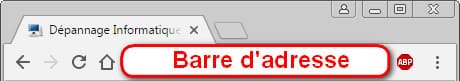 Barre d'adresse de Google Chrome